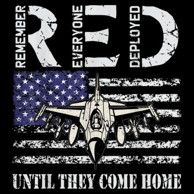 RED Friday Military S Air Force USAF US Flag Veteran T-Shirt