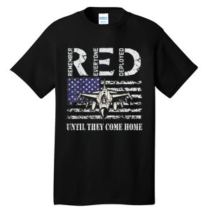 RED Friday Military S Air Force USAF US Flag Veteran Tall T-Shirt