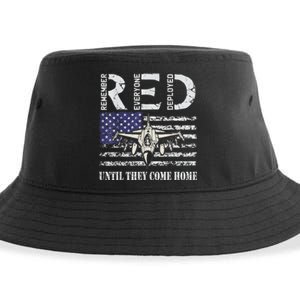 RED Friday Military S Air Force USAF US Flag Veteran Sustainable Bucket Hat