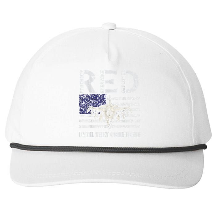 RED Friday Military S Air Force USAF US Flag Veteran Snapback Five-Panel Rope Hat