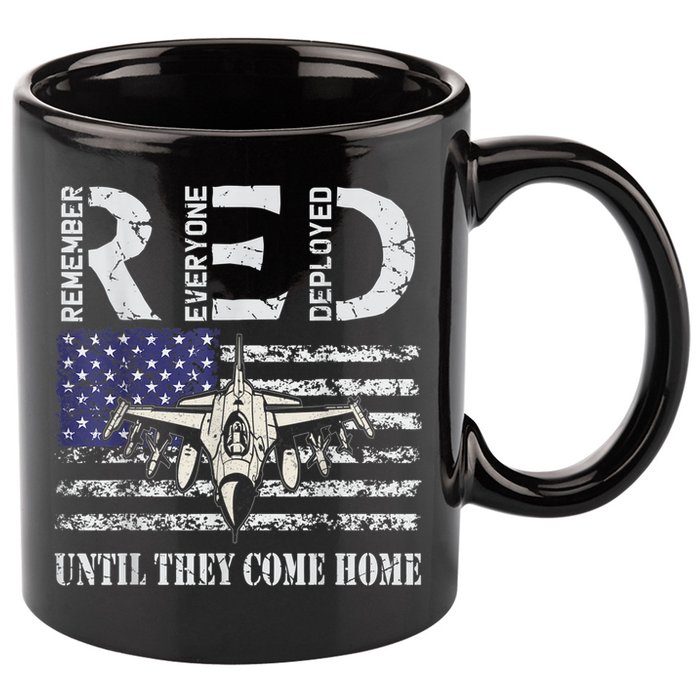 RED Friday Military S Air Force USAF US Flag Veteran 11oz C Handle Ceramic Mug