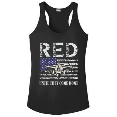 RED Friday Military S Air Force USAF US Flag Veteran Ladies PosiCharge Competitor Racerback Tank