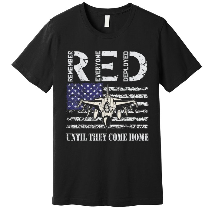 RED Friday Military S Air Force USAF US Flag Veteran Premium T-Shirt