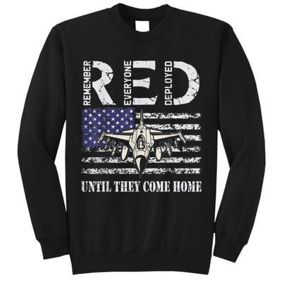 RED Friday Military S Air Force USAF US Flag Veteran Tall Sweatshirt