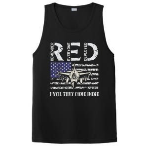 RED Friday Military S Air Force USAF US Flag Veteran PosiCharge Competitor Tank