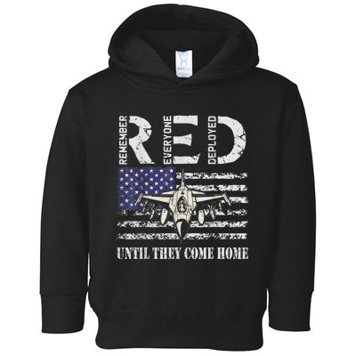 RED Friday Military S Air Force USAF US Flag Veteran Toddler Hoodie