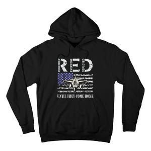 RED Friday Military S Air Force USAF US Flag Veteran Tall Hoodie