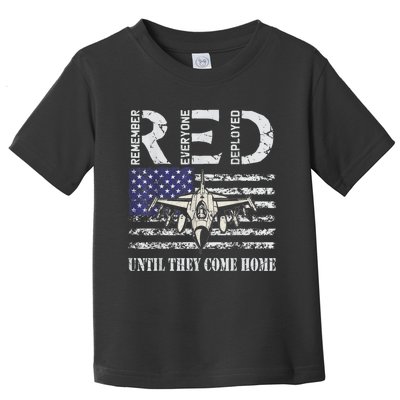 RED Friday Military S Air Force USAF US Flag Veteran Toddler T-Shirt