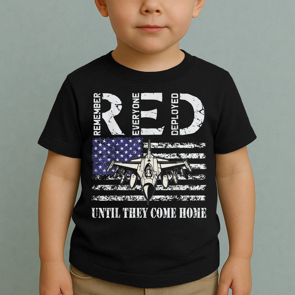 RED Friday Military S Air Force USAF US Flag Veteran Toddler T-Shirt