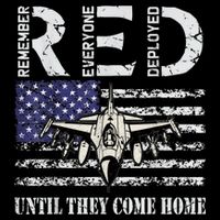 RED Friday Military S Air Force USAF US Flag Veteran Womens T-Shirt