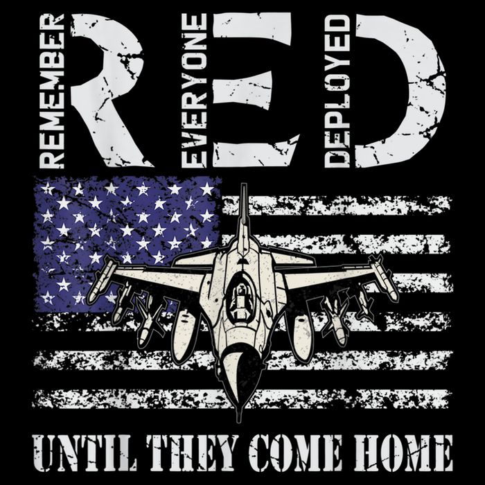 RED Friday Military S Air Force USAF US Flag Veteran Womens T-Shirt