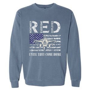 RED Friday Military S Air Force USAF US Flag Veteran Garment-Dyed Sweatshirt