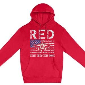 RED Friday Military S Air Force USAF US Flag Veteran Premium Pullover Hoodie