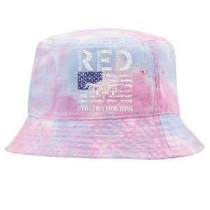 RED Friday Military S Air Force USAF US Flag Veteran Tie-Dyed Bucket Hat