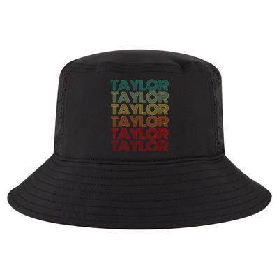 Retro First Name Taylor Girl Boy Personalized Cool Comfort Performance Bucket Hat