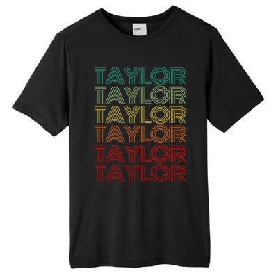 Retro First Name Taylor Girl Boy Personalized Tall Fusion ChromaSoft Performance T-Shirt