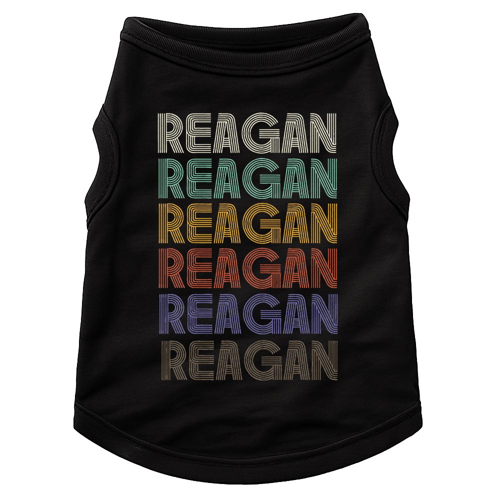 Reagan First Name Retro Vintage 90s Stylet Doggie Tank