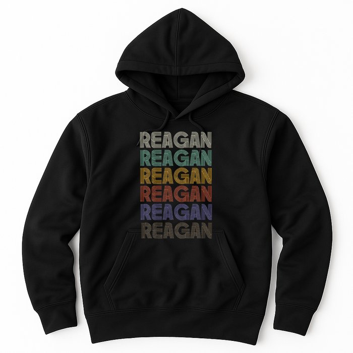 Reagan First Name Retro Vintage 90s Stylet Hoodie