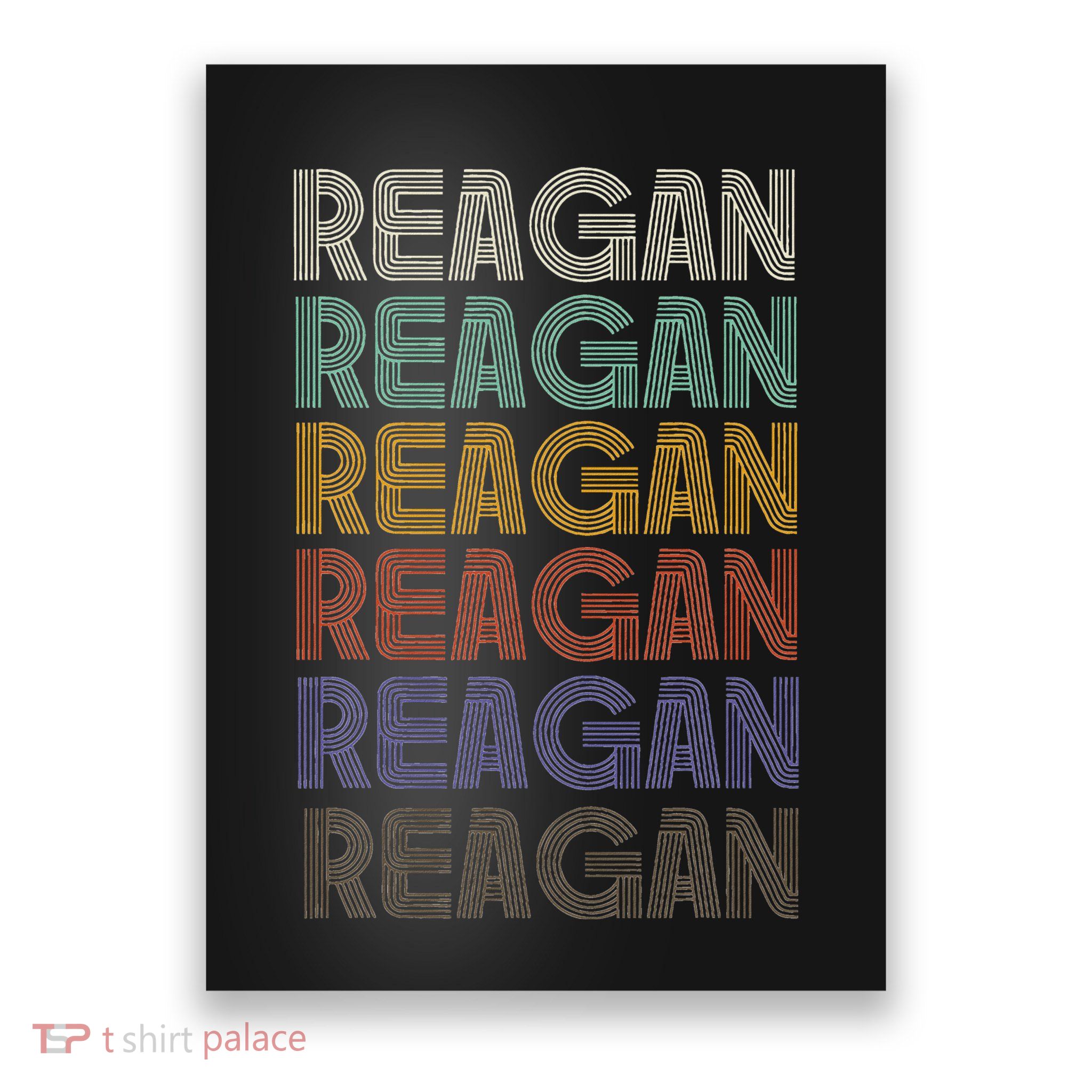 Reagan First Name Retro Vintage 90s Stylet Poster