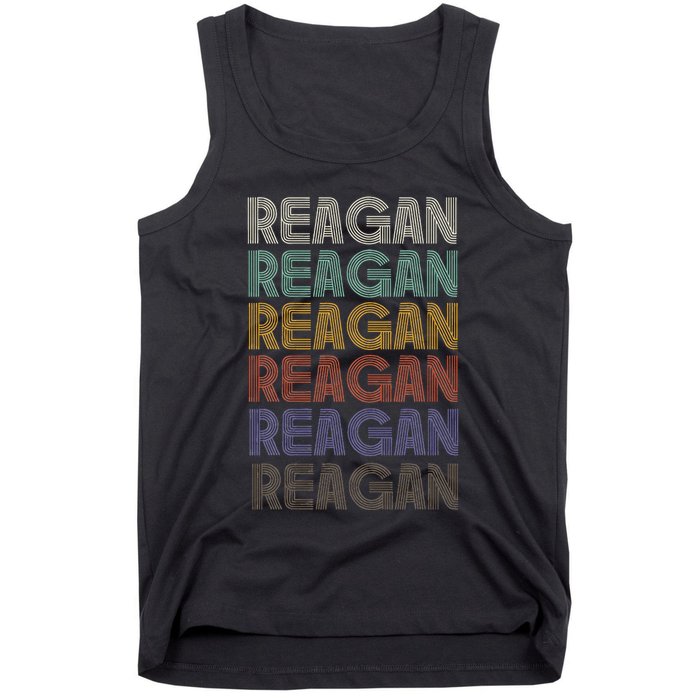 Reagan First Name Retro Vintage 90s Stylet Tank Top