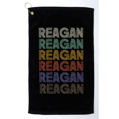 Reagan First Name Retro Vintage 90s Stylet Golf Towel