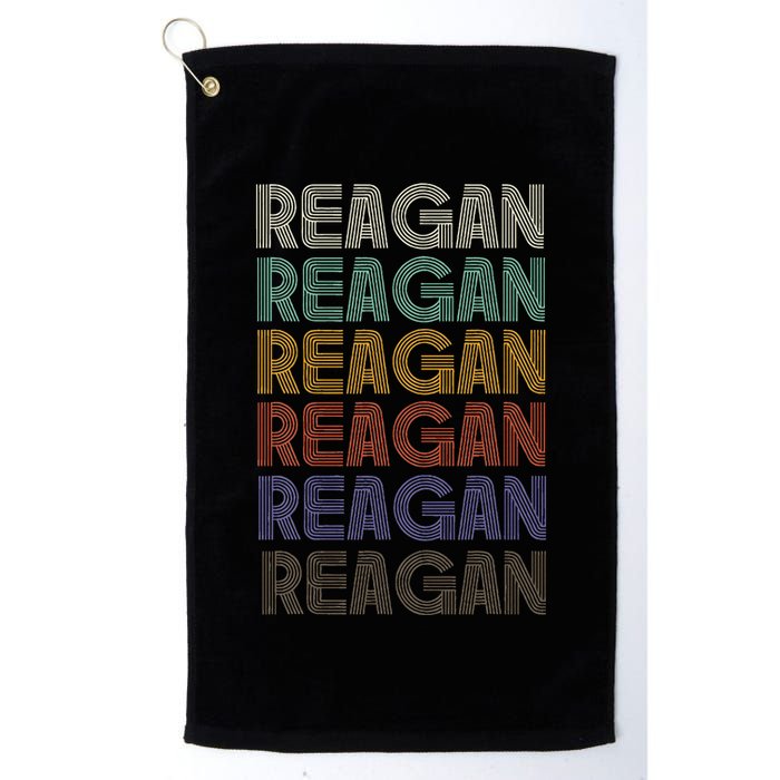 Reagan First Name Retro Vintage 90s Stylet Golf Towel