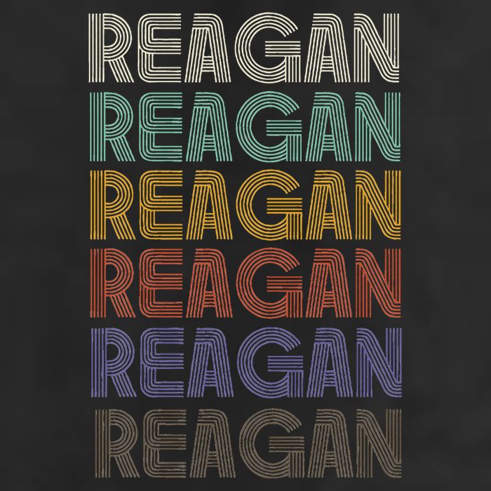 Reagan First Name Retro Vintage 90s Stylet Golf Towel