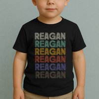 Reagan First Name Retro Vintage 90s Stylet Toddler T-Shirt