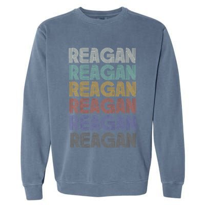 Reagan First Name Retro Vintage 90s Stylet Garment-Dyed Sweatshirt
