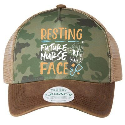 Resting Future Nurse Face For Nursing Student Cute Gift Legacy Tie Dye Trucker Hat