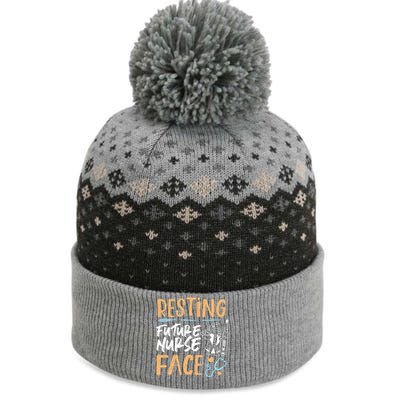 Resting Future Nurse Face For Nursing Student Cute Gift The Baniff Cuffed Pom Beanie