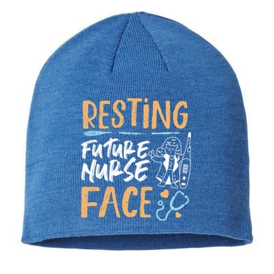 Resting Future Nurse Face For Nursing Student Cute Gift Sustainable Beanie