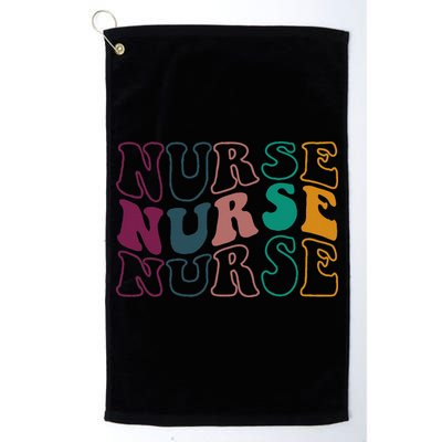Retro Future Nurse Life For Registered Nurse Nurses Day Golf Towel