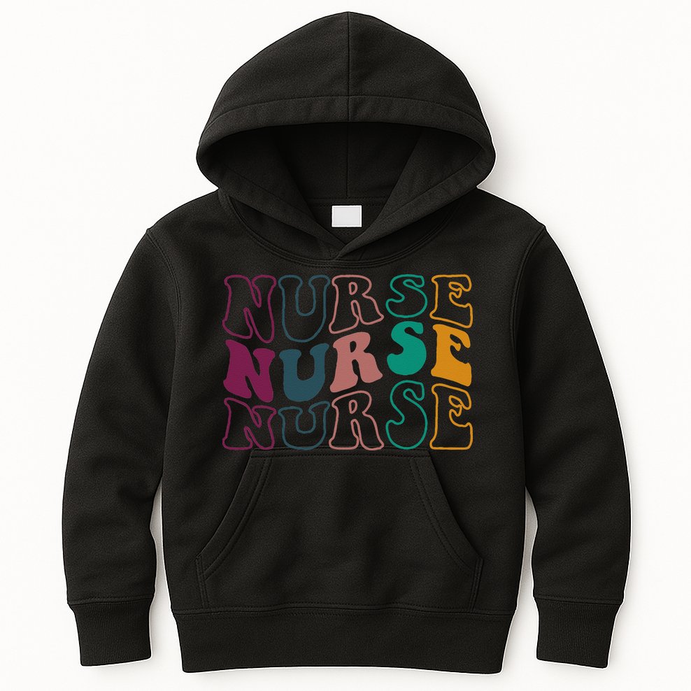 Retro Future Nurse Life For Registered Nurse Nurses Day Kids Hoodie