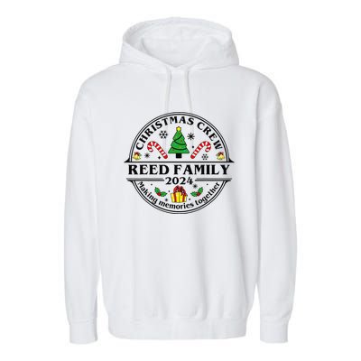 Reed Family Name Matching Christmas Crew Xmas 2024 Garment-Dyed Fleece Hoodie