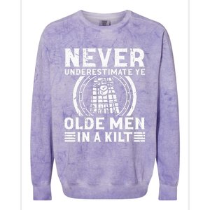 Ren Faire Never Underestimate Ye Olde In A Kilt Colorblast Crewneck Sweatshirt