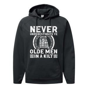 Ren Faire Never Underestimate Ye Olde In A Kilt Performance Fleece Hoodie