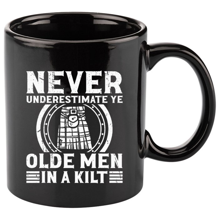 Ren Faire Never Underestimate Ye Olde In A Kilt 11oz C Handle Ceramic Mug