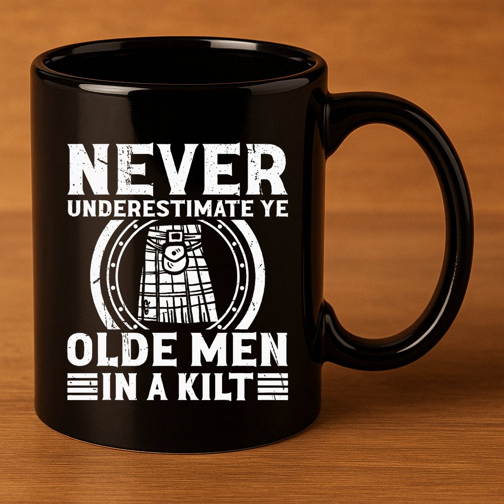 Ren Faire Never Underestimate Ye Olde In A Kilt 11oz C Handle Ceramic Mug