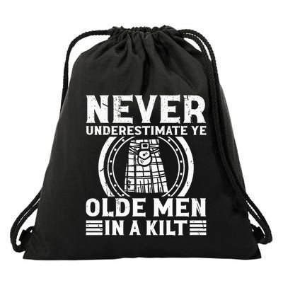 Ren Faire Never Underestimate Ye Olde In A Kilt Drawstring Bag
