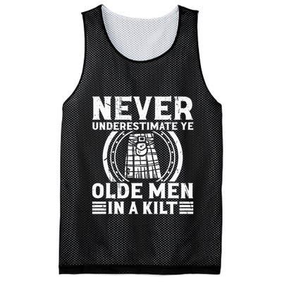 Ren Faire Never Underestimate Ye Olde In A Kilt Mesh Reversible Basketball Jersey Tank