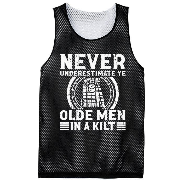 Ren Faire Never Underestimate Ye Olde In A Kilt Mesh Reversible Basketball Jersey Tank