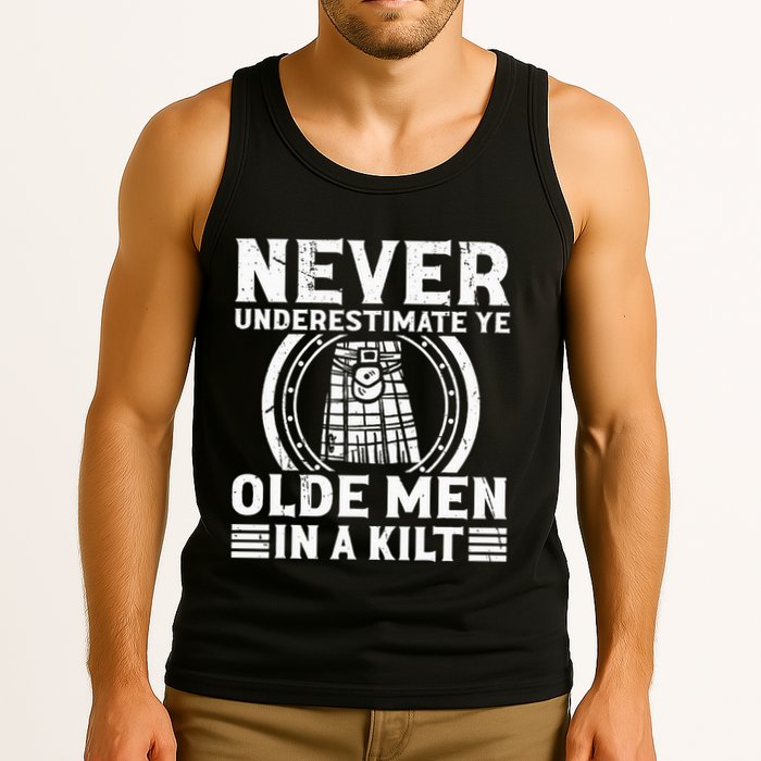 Ren Faire Never Underestimate Ye Olde In A Kilt Tank Top