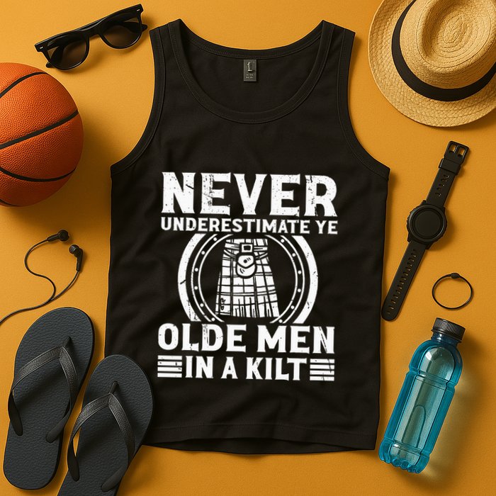 Ren Faire Never Underestimate Ye Olde In A Kilt Tank Top