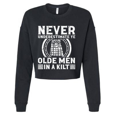 Ren Faire Never Underestimate Ye Olde In A Kilt Cropped Pullover Crew