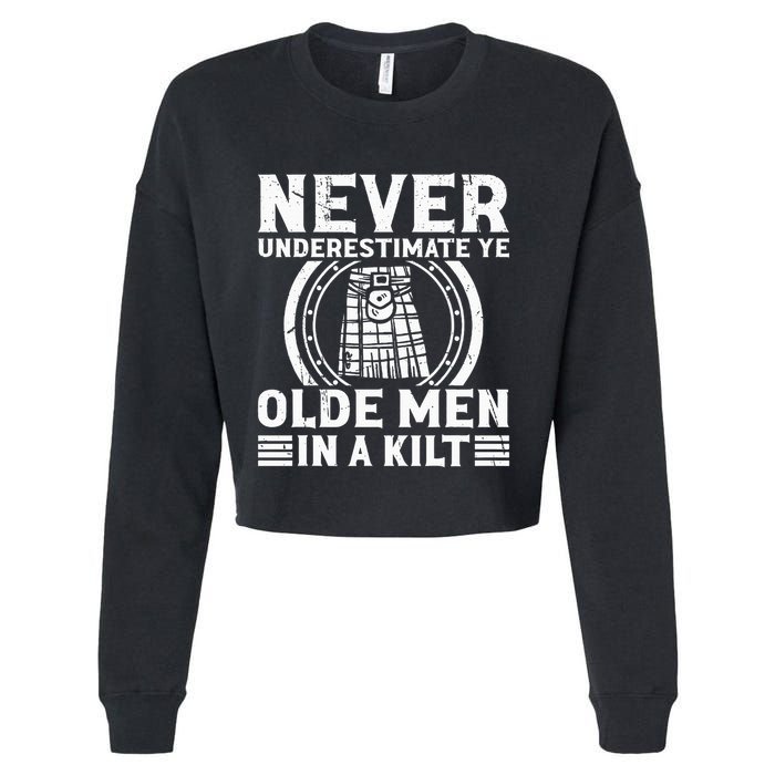 Ren Faire Never Underestimate Ye Olde In A Kilt Cropped Pullover Crew