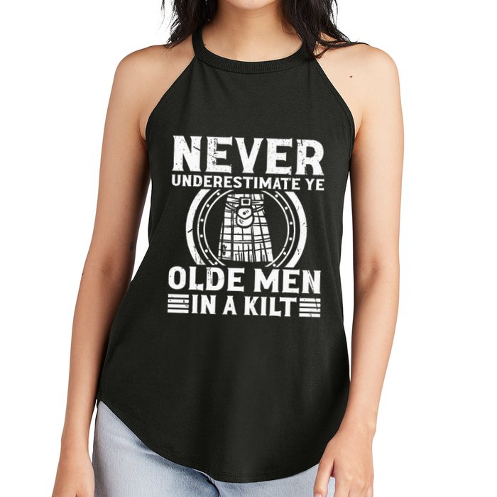 Ren Faire Never Underestimate Ye Olde In A Kilt Women's Perfect Tri Rocker Tank