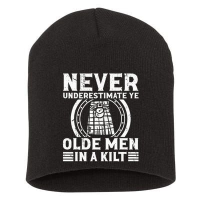 Ren Faire Never Underestimate Ye Olde In A Kilt Short Acrylic Beanie