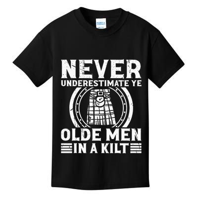 Ren Faire Never Underestimate Ye Olde In A Kilt Kids T-Shirt