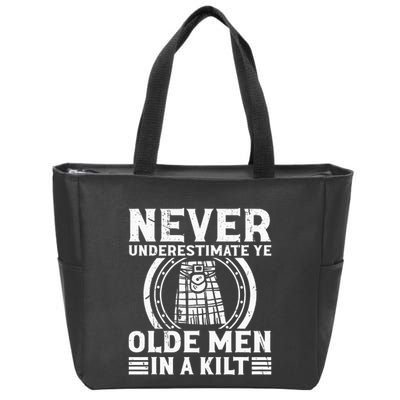 Ren Faire Never Underestimate Ye Olde In A Kilt Zip Tote Bag